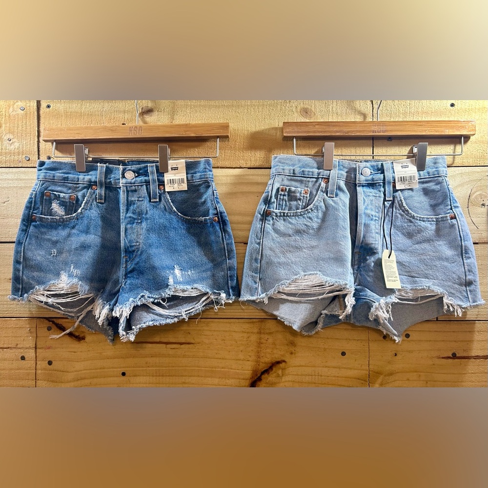 2 pair Levi’s shorts, size 23 NWT
